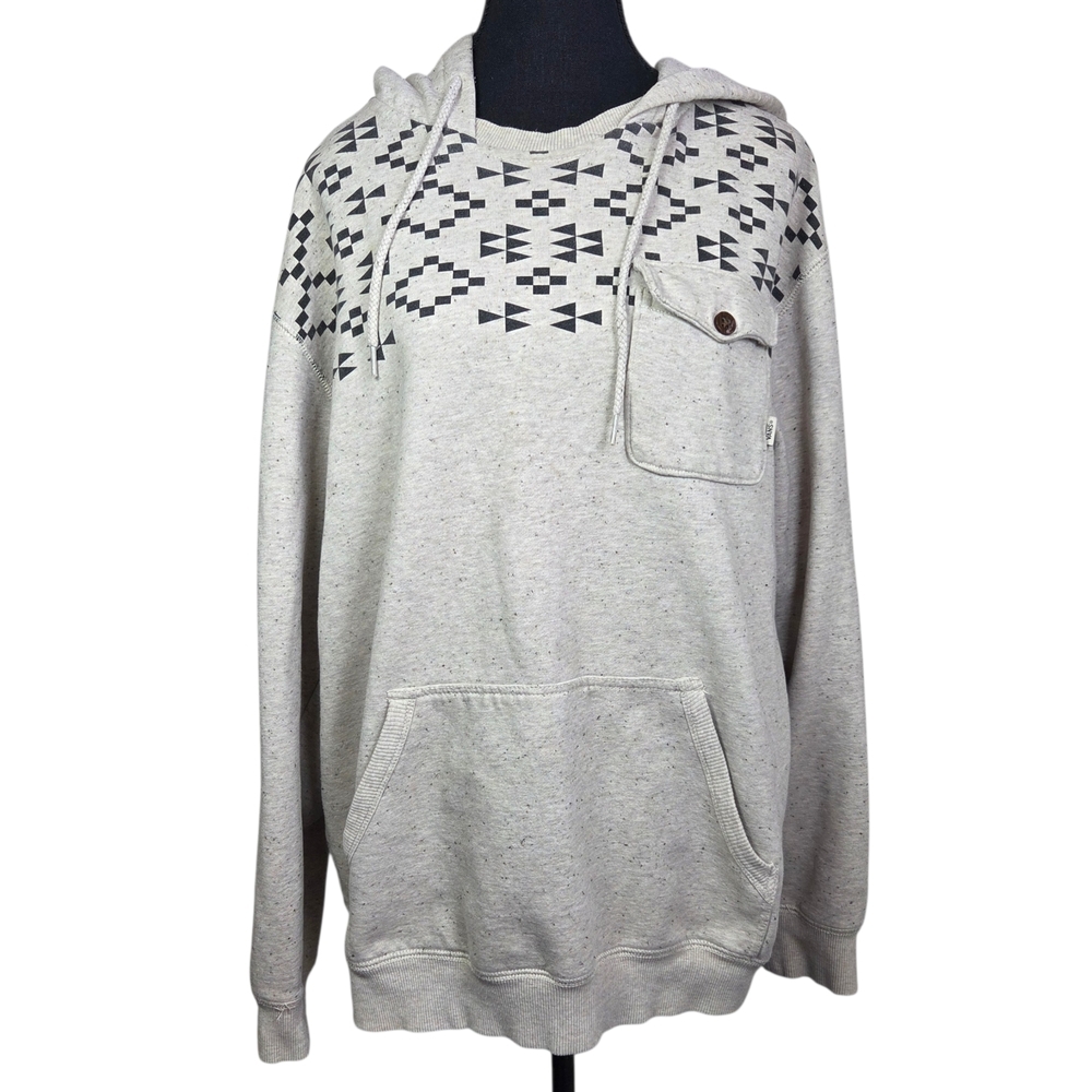 Vans Geometric Men's Oatmeal Color Hoodie Size XL